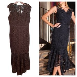 Shoshanna Midnight Regina Lace High/Low Gown – Size 8
